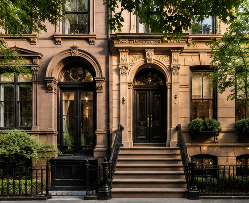 Upper East Side townhouse entrance